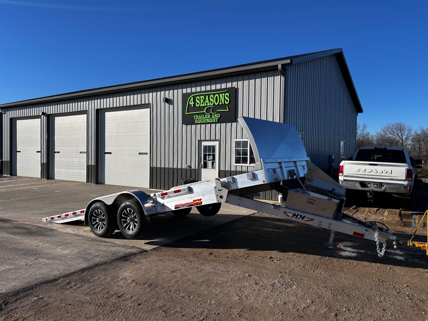New 2026 H&H Trailers 82"X20' EXA ALUMINUM SPEEDLOADER POWER TILT/ ROCK GUARD Car / Racing Trailer