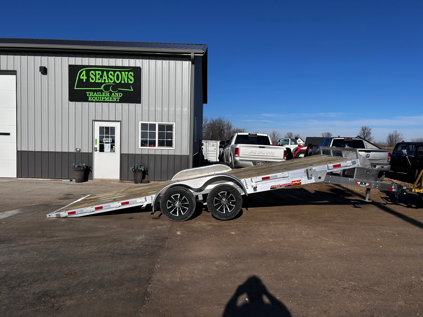 New 2026 H&H Trailers 82"X20' Aluminum Speed loader power tilt 7k gvwr Car / Racing Trailer