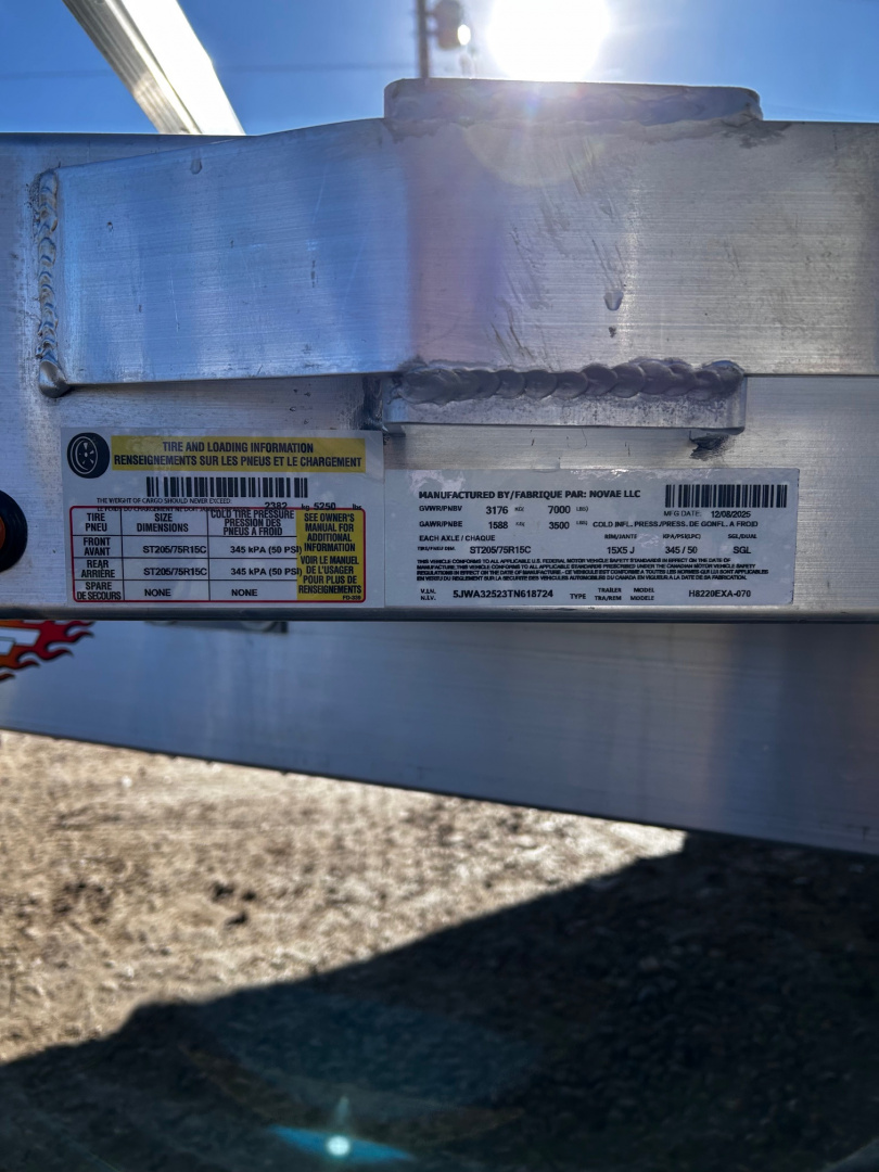 New 2026 H&H Trailers 82"X20' Aluminum Speed loader power tilt 7k gvwr Car / Racing Trailer