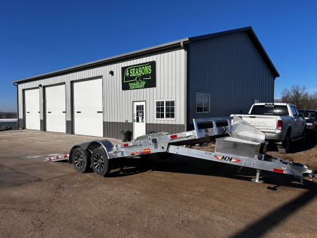 New 2026 H&H Trailers 82 X20' Aluminum Speed loader power tilt 7k gvwr Car / Racing Trailer