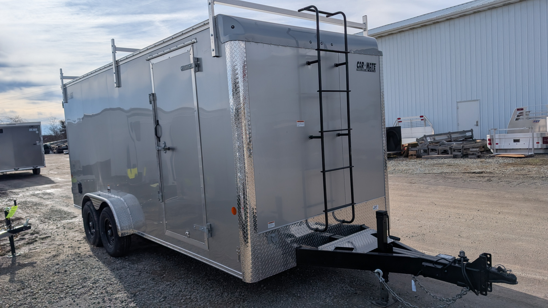 New 2026 Car Mate 7x18 HD Contractor Trailer w/ Rear Barn Doors (9990#)