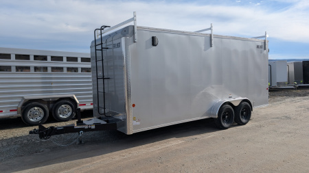New 2026 Car Mate 7x18 HD Contractor Trailer w/ Rear Barn Doors (9990#)