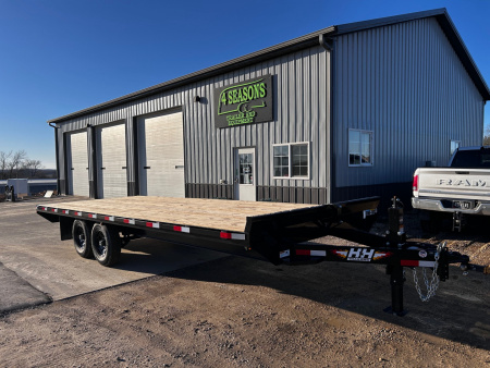 New 2026 H&H Trailers 102 X22' 14K DECKOVER BUMPER PULL Equipment Trailer