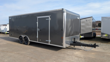 New 2026 Car Mate 8.5x24 HD Custom Car Hauler w/ Ramp Door & Get Out Door!