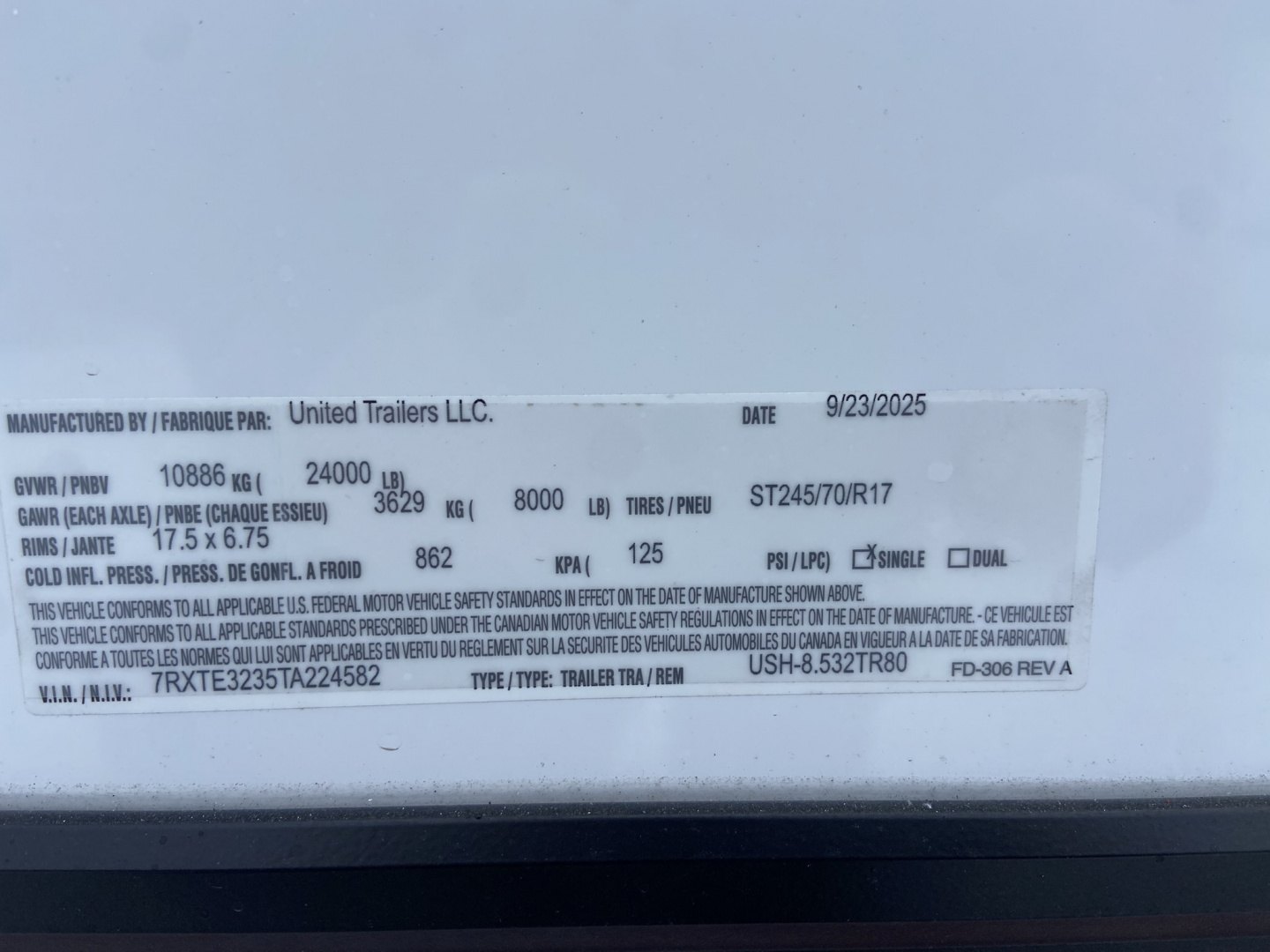 New United USH 8.5x32 Stacker