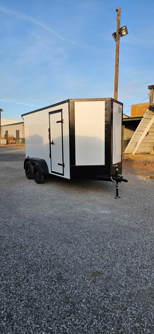 New 2026 Family Trailer 6x12 Tandem Axle Cargo / Enclosed Trailer-Screwless Exterior-Blackout Pkg-Rear Spoiler
