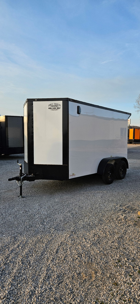 New 2026 Family Trailer 6x12 Tandem Axle Cargo / Enclosed Trailer-Screwless Exterior-Blackout Pkg-Rear Spoiler