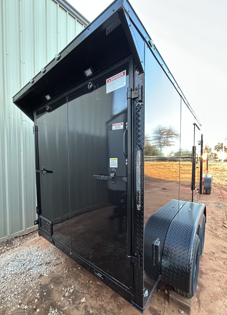 New 2026 Family Trailer 6x12 Tandem Axle Cargo / Enclosed Trailer-Screwless Exterior-Blackout Pkg-Rear Spoiler