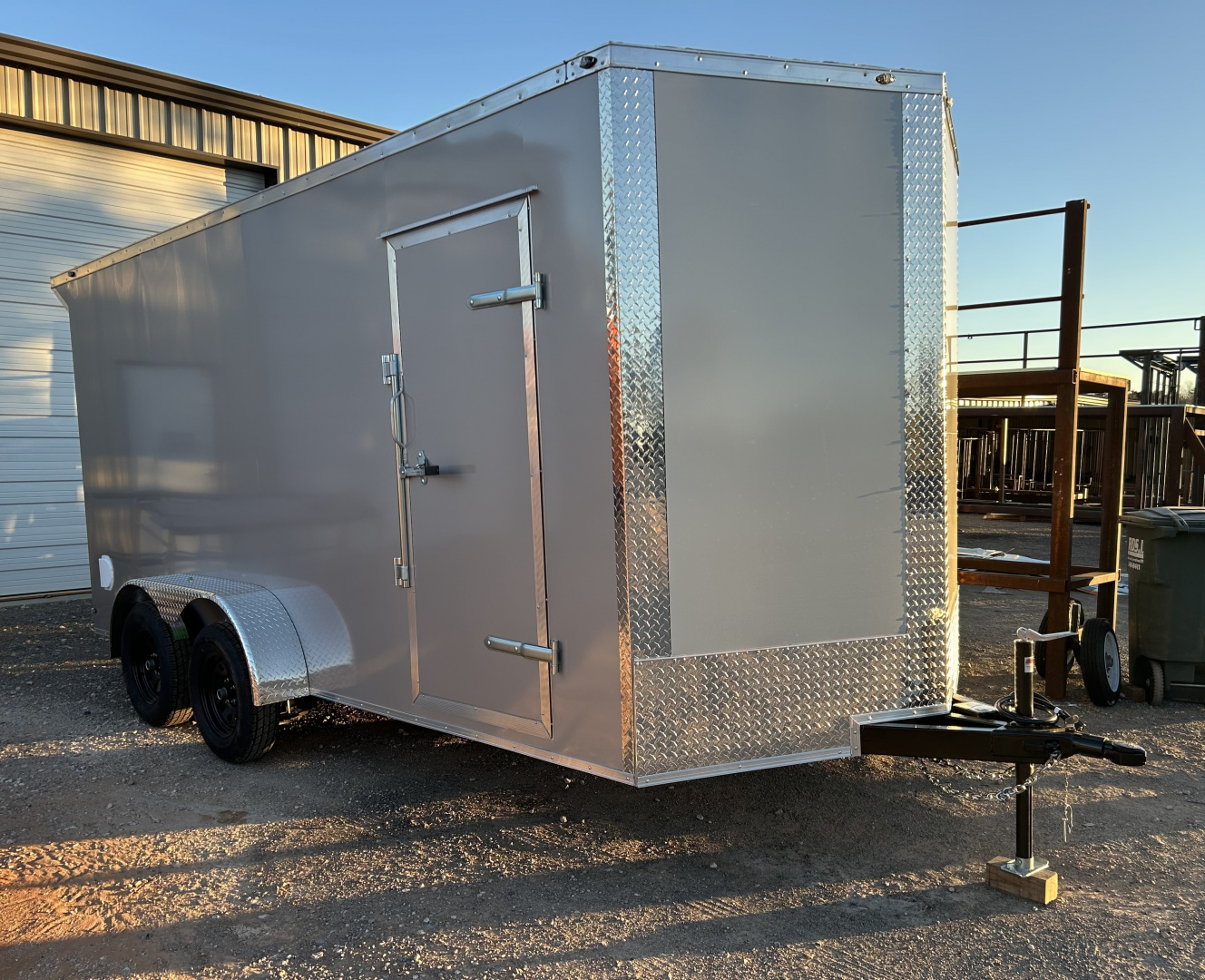 New 2026 Family Trailer 7x16 Tandem Axle Cargo / Enclosed Trailer-Screwless Exterior-Rear Spoiler