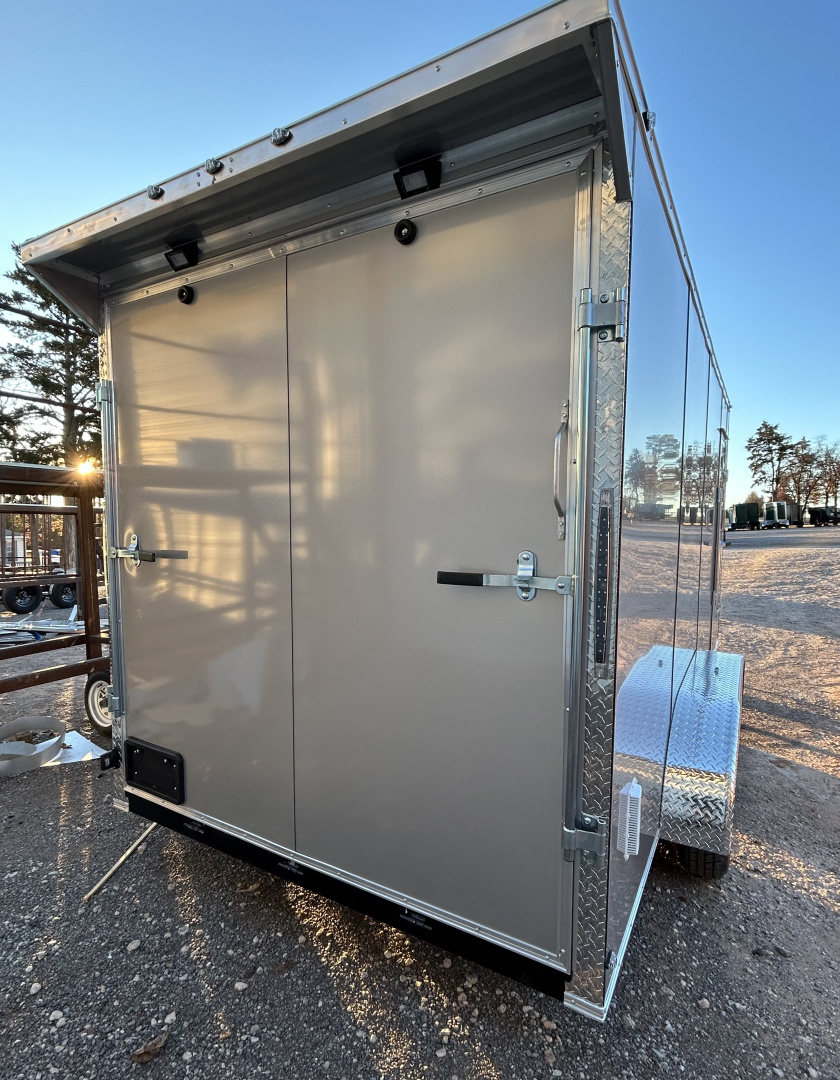 New 2026 Family Trailer 7x16 Tandem Axle Cargo / Enclosed Trailer-Screwless Exterior-Rear Spoiler