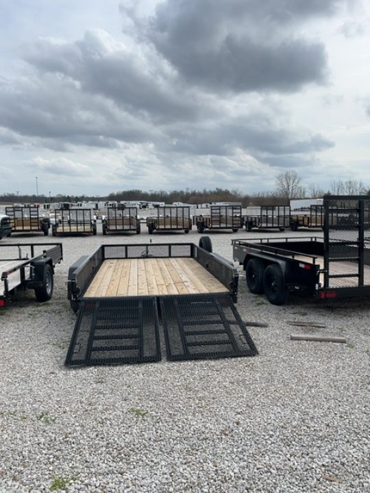 New 2026 Sure-Trac 7 x 12 7K Mesh Sided Tube Top Utility Trailer w/ Split HD Gate