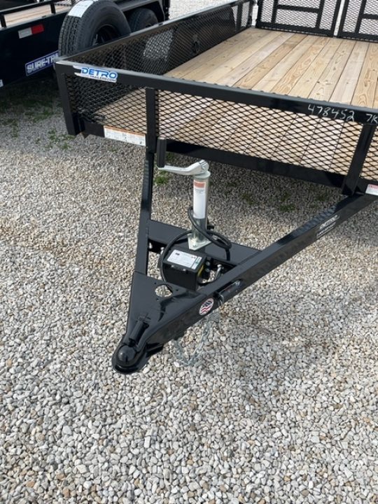 New 2026 Sure-Trac 7 x 12 7K Mesh Sided Tube Top Utility Trailer w/ Split HD Gate