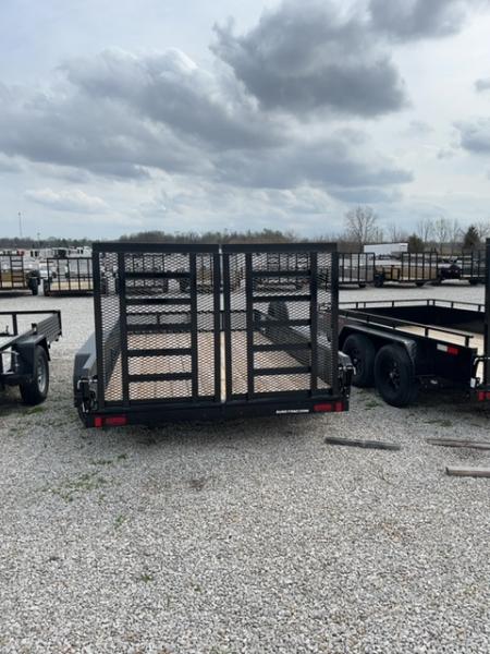 New 2026 Sure-Trac 7 x 12 7K Mesh Sided Tube Top Utility Trailer w/ Split HD Gate