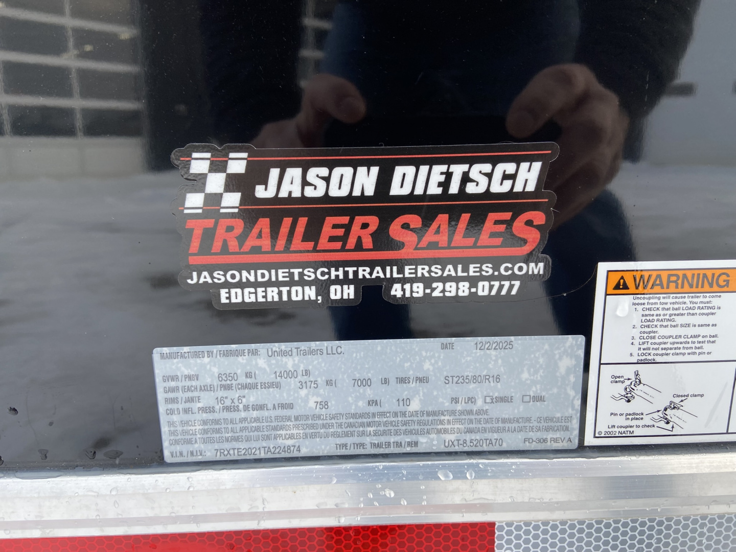 New United UXT 8.5x20 Cargo Enclosed Trailer