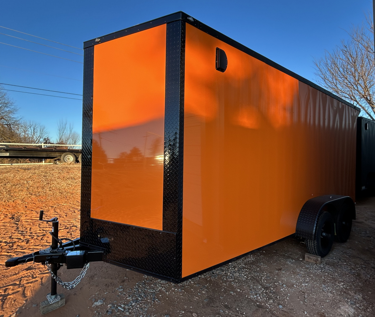 New 2026 Family Trailer 7x16 Tandem Axle Cargo / Enclosed Trailer-Screwless Exterior-Blackout Pkg- Rear Spoiler