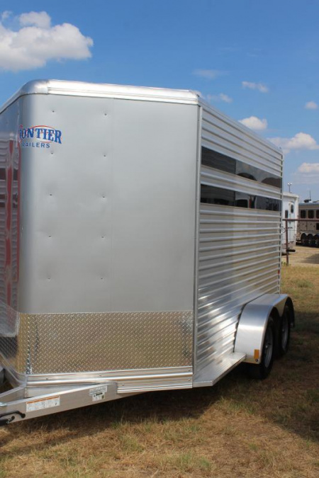 New 2025 Frontier Trailers 2 Horse Slant Load Bumper Pull Horse Trailer