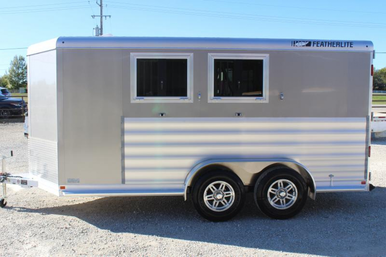 New 2025 Featherlite 2 Horse Slant Load Premier Tack Bumper Pull