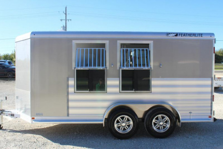 New 2025 Featherlite 2 Horse Slant Load Premier Tack Bumper Pull