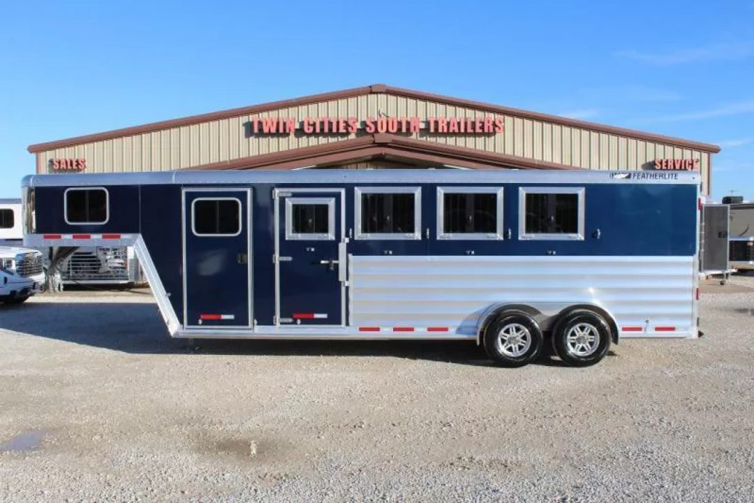Used 2025 Featherlite 4 Horse Slant Load Gooseneck