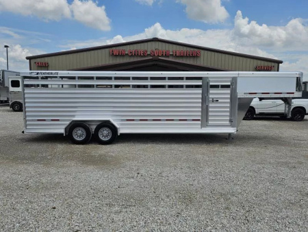 New 2025 Featherlite 8117 24' Stock Trailer