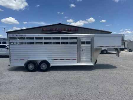 New 2025 Featherlite 20' Stock Trailer