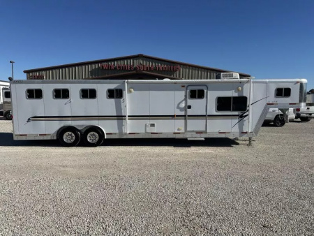 Used 2002 Exiss 4 Horse Gooseneck Living Quarter Horse Trailer
