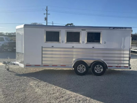 New 2026 Featherlite 3 Horse Slant Load Premier Tack Bumper Pull