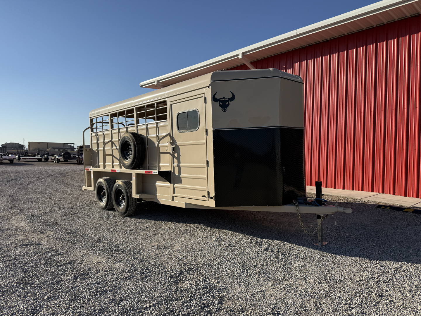 New 2025 Swift Built Trailers 18' BP 14K STOCK TRAILER W/TACK Stock / Stock Combo Trailer