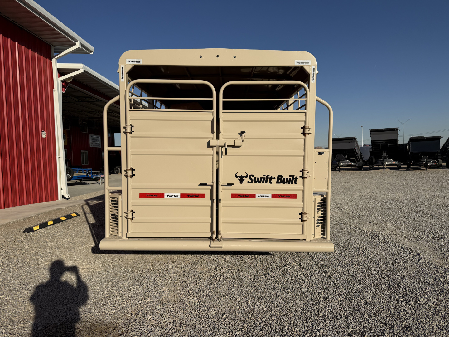 New 2025 Swift Built Trailers 18' BP 14K STOCK TRAILER W/TACK Stock / Stock Combo Trailer