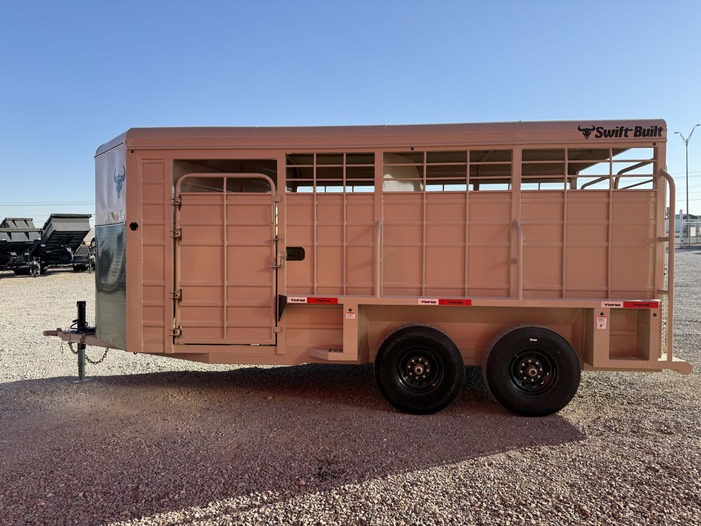 New 2025 Swift Built Trailers 18' BP 14K STOCK TRAILER W/TACK Stock / Stock Combo Trailer