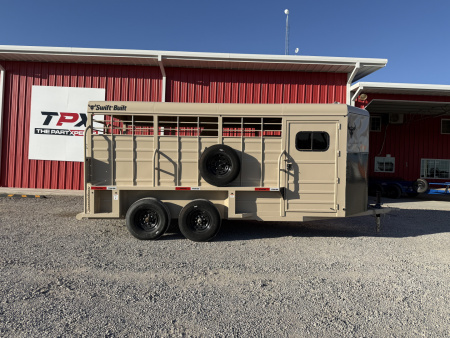 New 2025 Swift Built Trailers 18' BP 14K STOCK TRAILER W/TACK Stock / Stock Combo Trailer