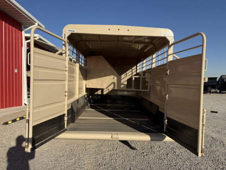 New 2025 Swift Built Trailers 18' BP 14K STOCK TRAILER W/TACK Stock / Stock Combo Trailer