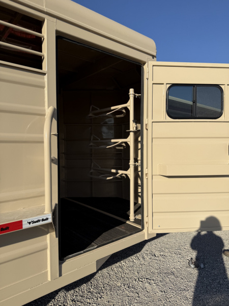 New 2025 Swift Built Trailers 18' BP 14K STOCK TRAILER W/TACK Stock / Stock Combo Trailer