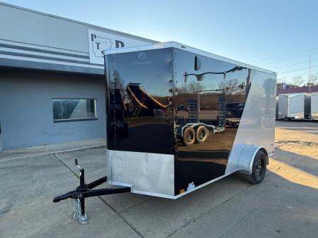 New 2026 Stallion Manufacturing Stock Trailers 6' X 12' Single Axle Rear Ramp Cargo / Enclosed Trailer
