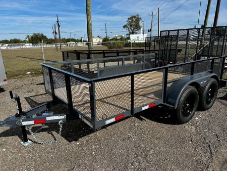 New 2026 Triple Crown Trailers 6.4X12 TA WITH 2FT MESH SIDES Utility Trailer