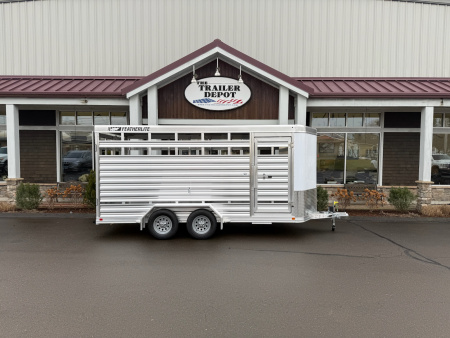 New FEATHERLITE 6’7″ X 16′ LIVESTOCK BUMPER PULL TRAILER