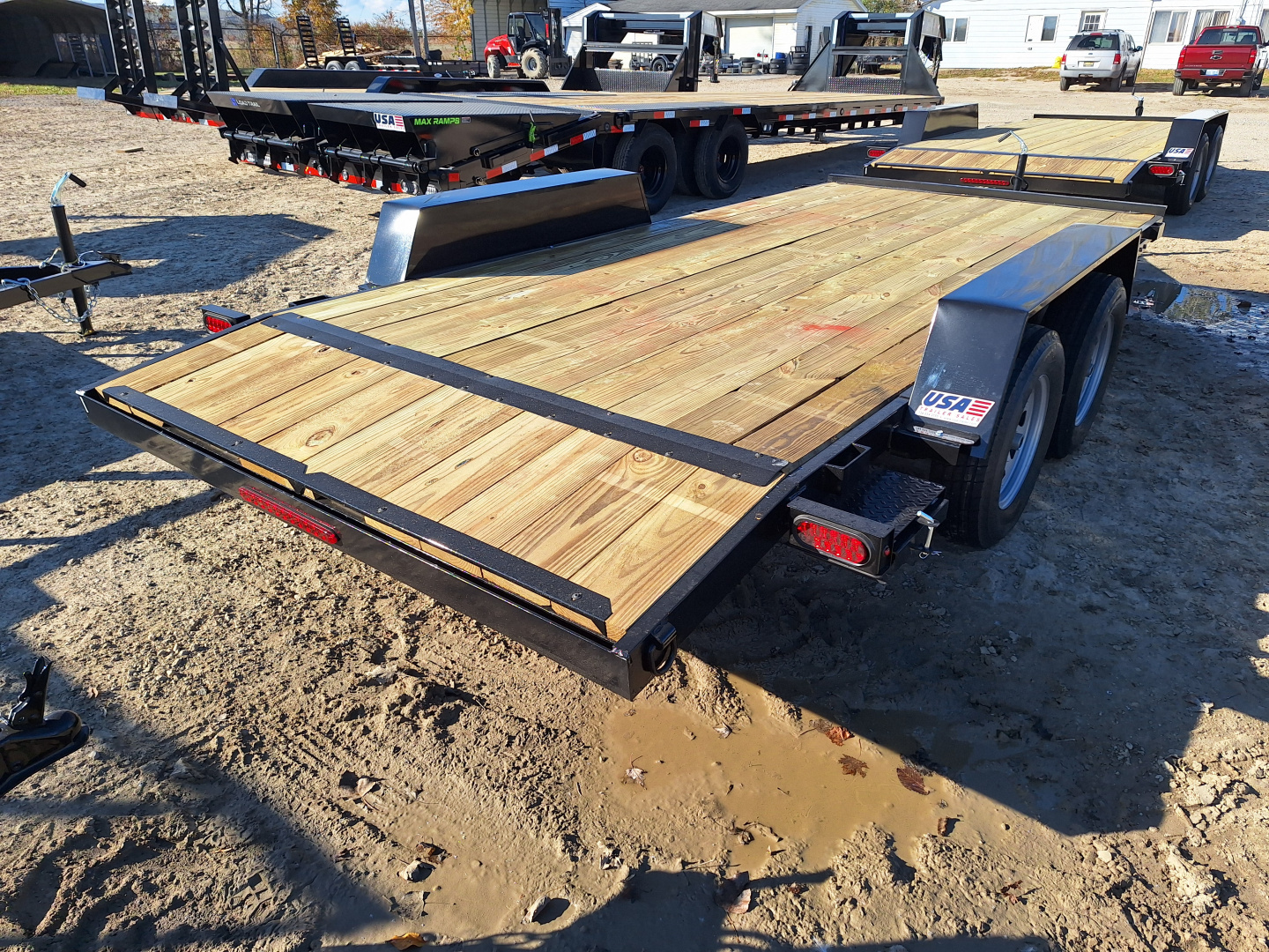 New 2026 AMO 82x16' Car Hauler 1 Axle Brake Led Lights