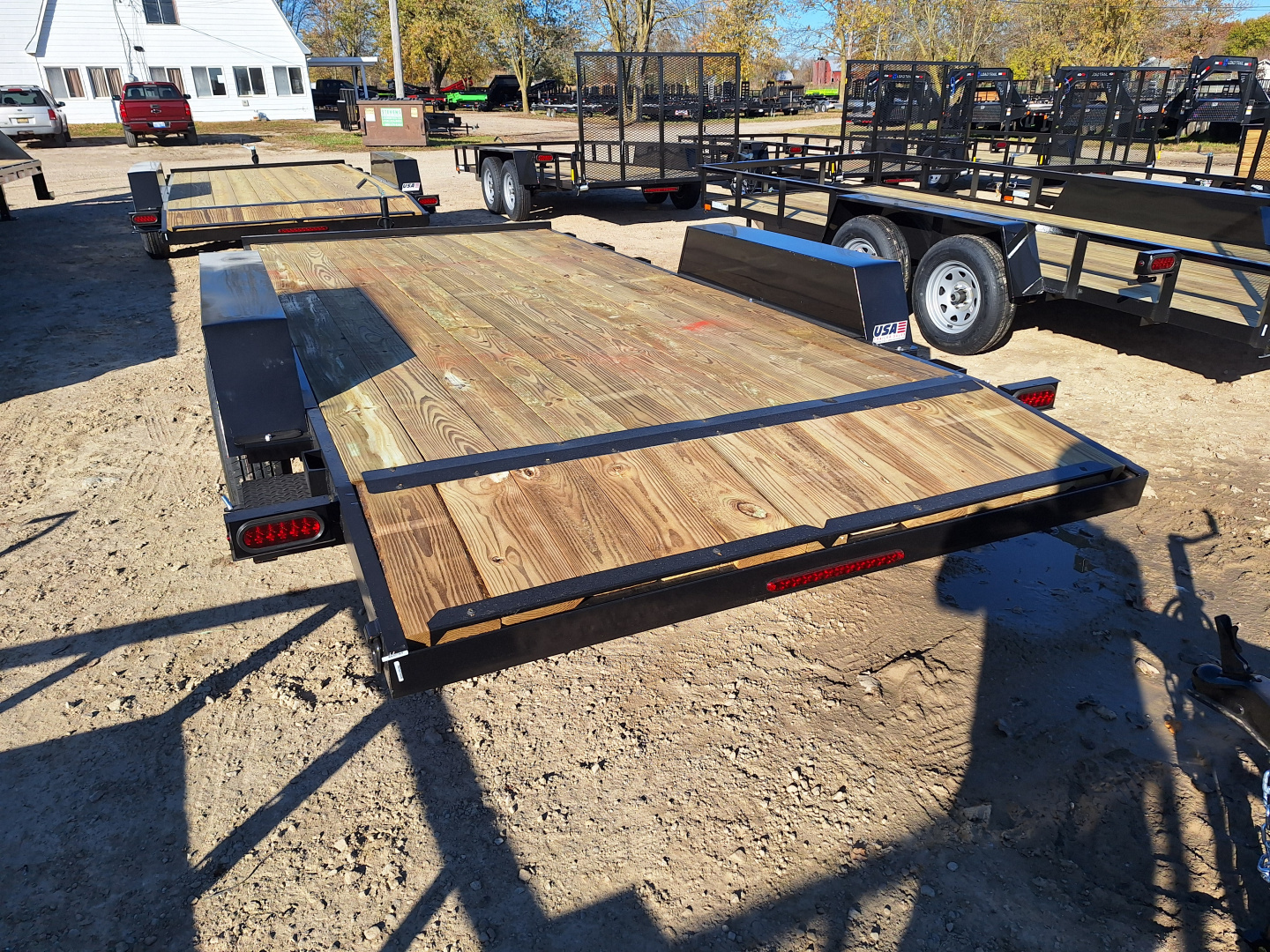 New 2026 AMO 82x16' Car Hauler 1 Axle Brake Led Lights