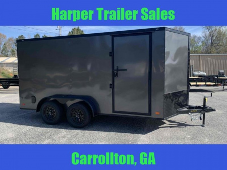 New 2026 COVERED WAGON 7X14 TANDEM AXLE ENCLOSED TRAILER WITH BLACKOUT PACKAGE
