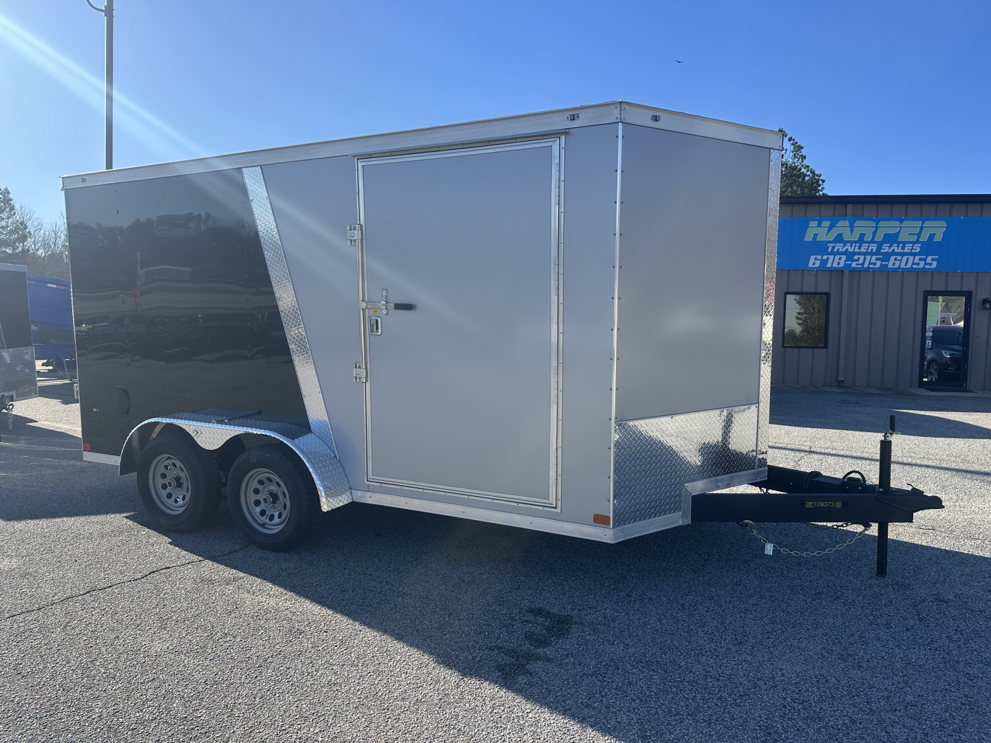 New 2026 COVERED WAGON 7X14 TANDEM AXLE ENCLOSED TRAILER WITH TWO TONE POLYCORE