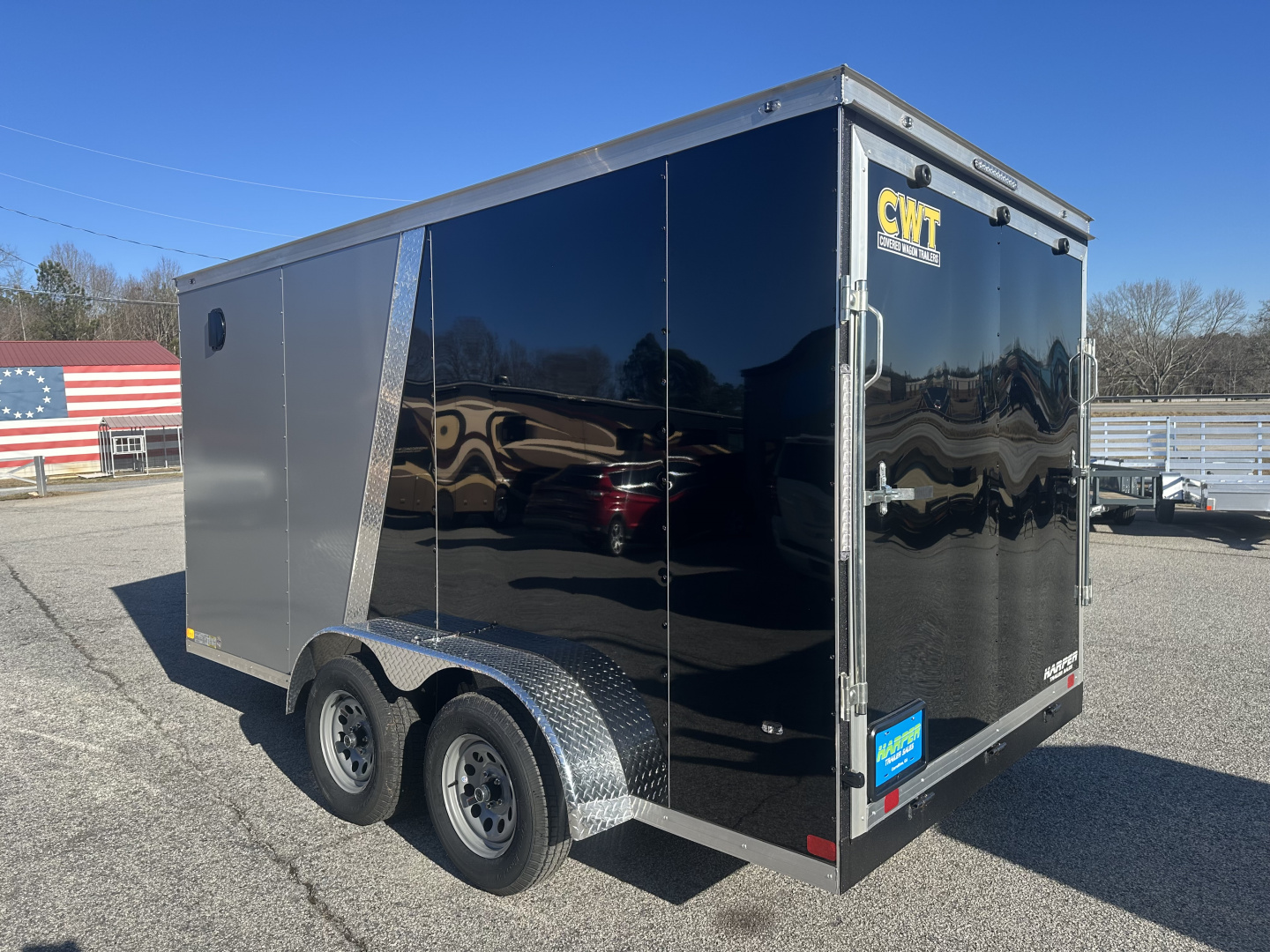 New 2026 COVERED WAGON 7X14 TANDEM AXLE ENCLOSED TRAILER WITH TWO TONE POLYCORE