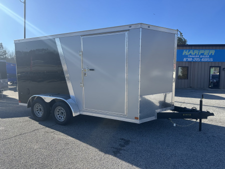 New 2026 COVERED WAGON 7X14 TANDEM AXLE ENCLOSED TRAILER WITH TWO TONE POLYCORE