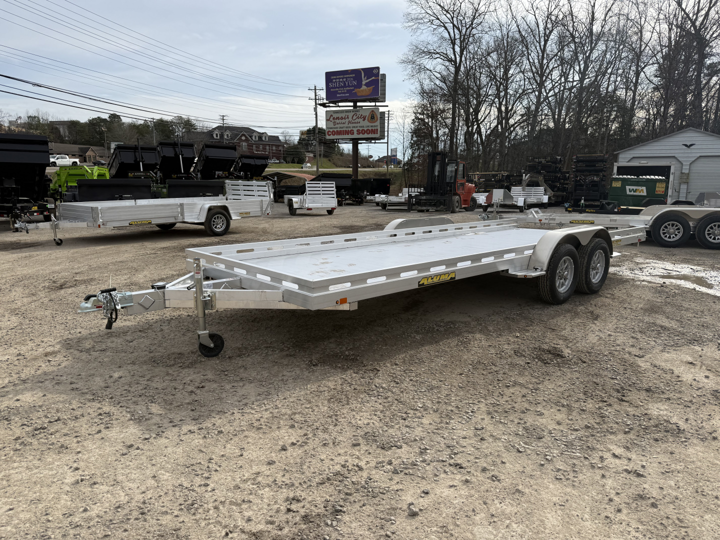 New 2026 Aluma 8020TA-EL-R-RTD 15" SILVER EGL WHEELS Utility Trailer