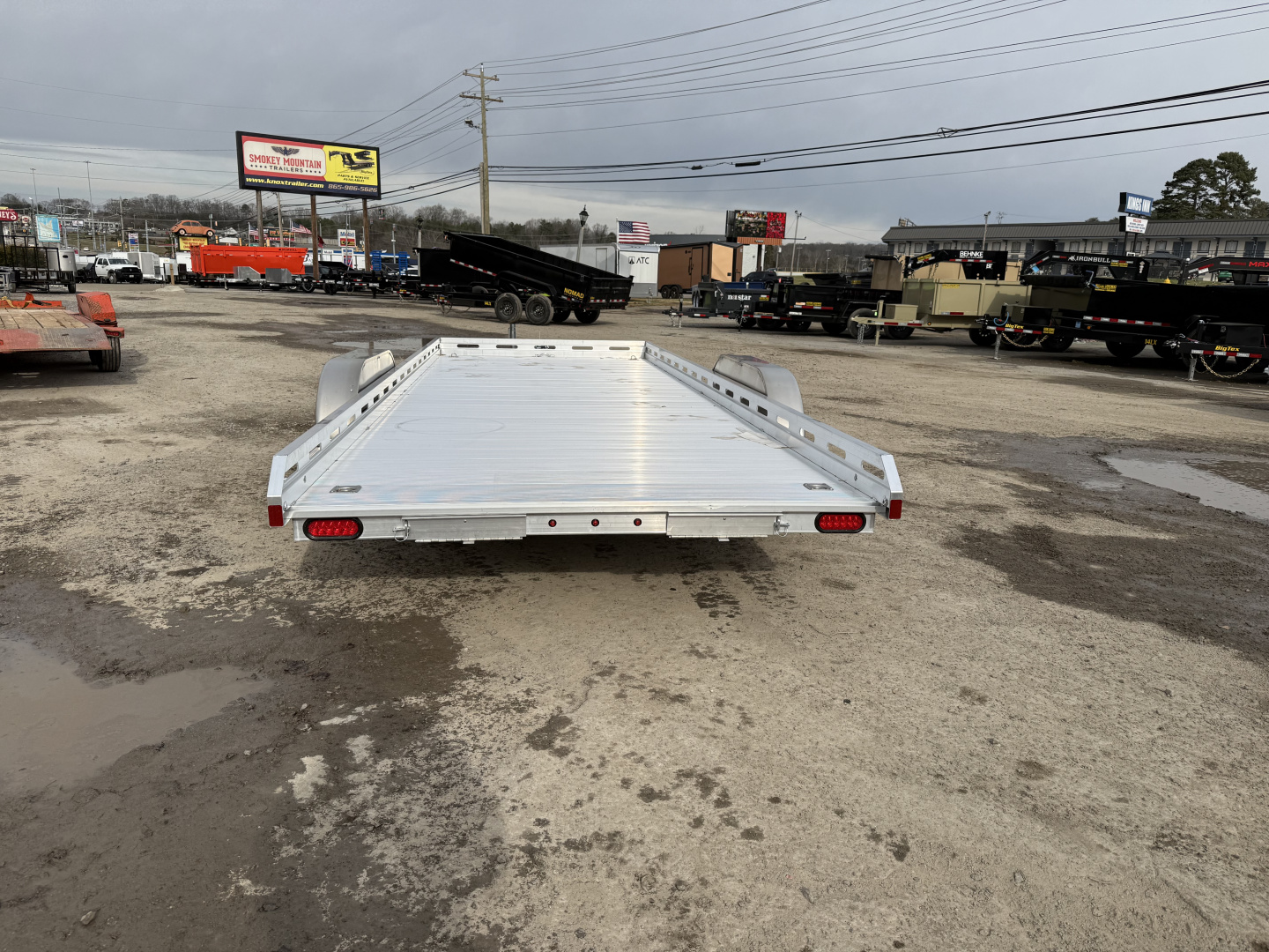 New 2026 Aluma 8020TA-EL-R-RTD 15" SILVER EGL WHEELS Utility Trailer