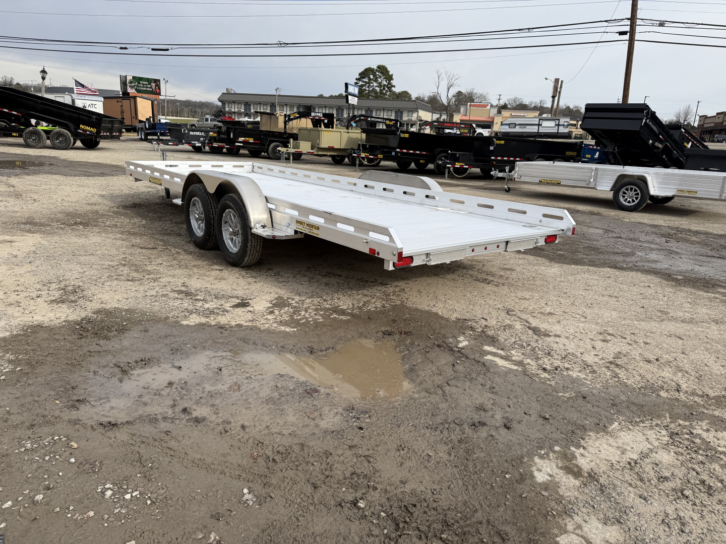 New 2026 Aluma 8020TA-EL-R-RTD 15" SILVER EGL WHEELS Utility Trailer
