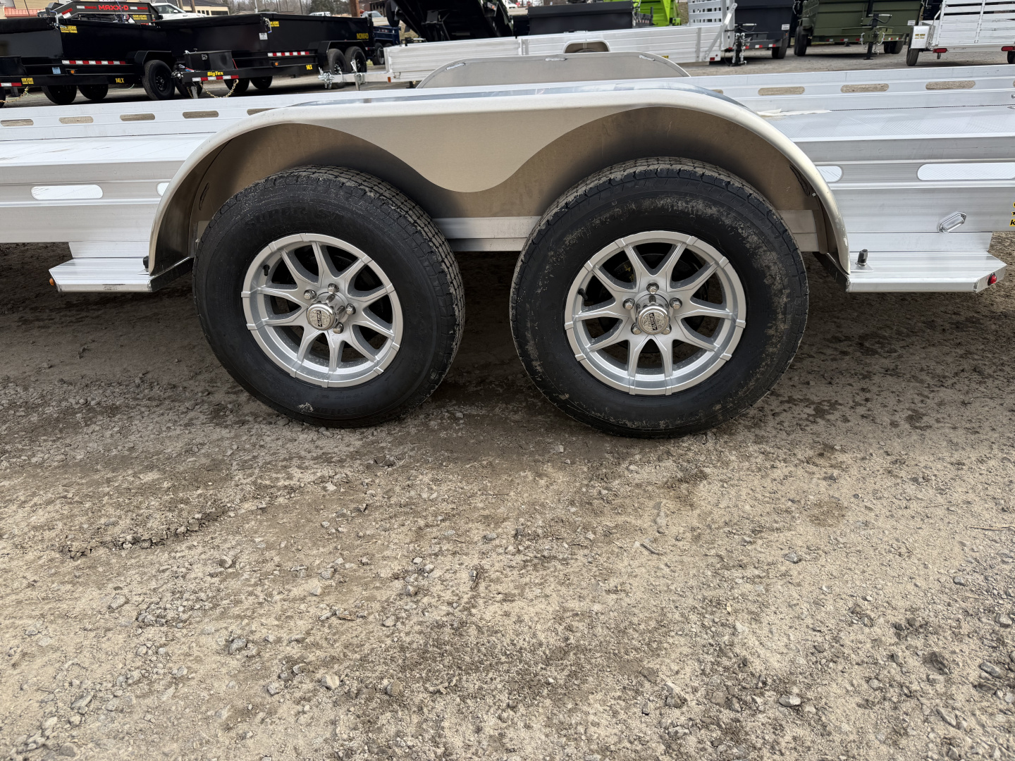 New 2026 Aluma 8020TA-EL-R-RTD 15" SILVER EGL WHEELS Utility Trailer