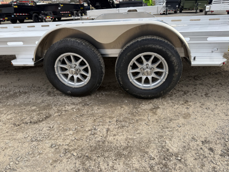 New 2026 Aluma 8020TA-EL-R-RTD 15" SILVER EGL WHEELS Utility Trailer