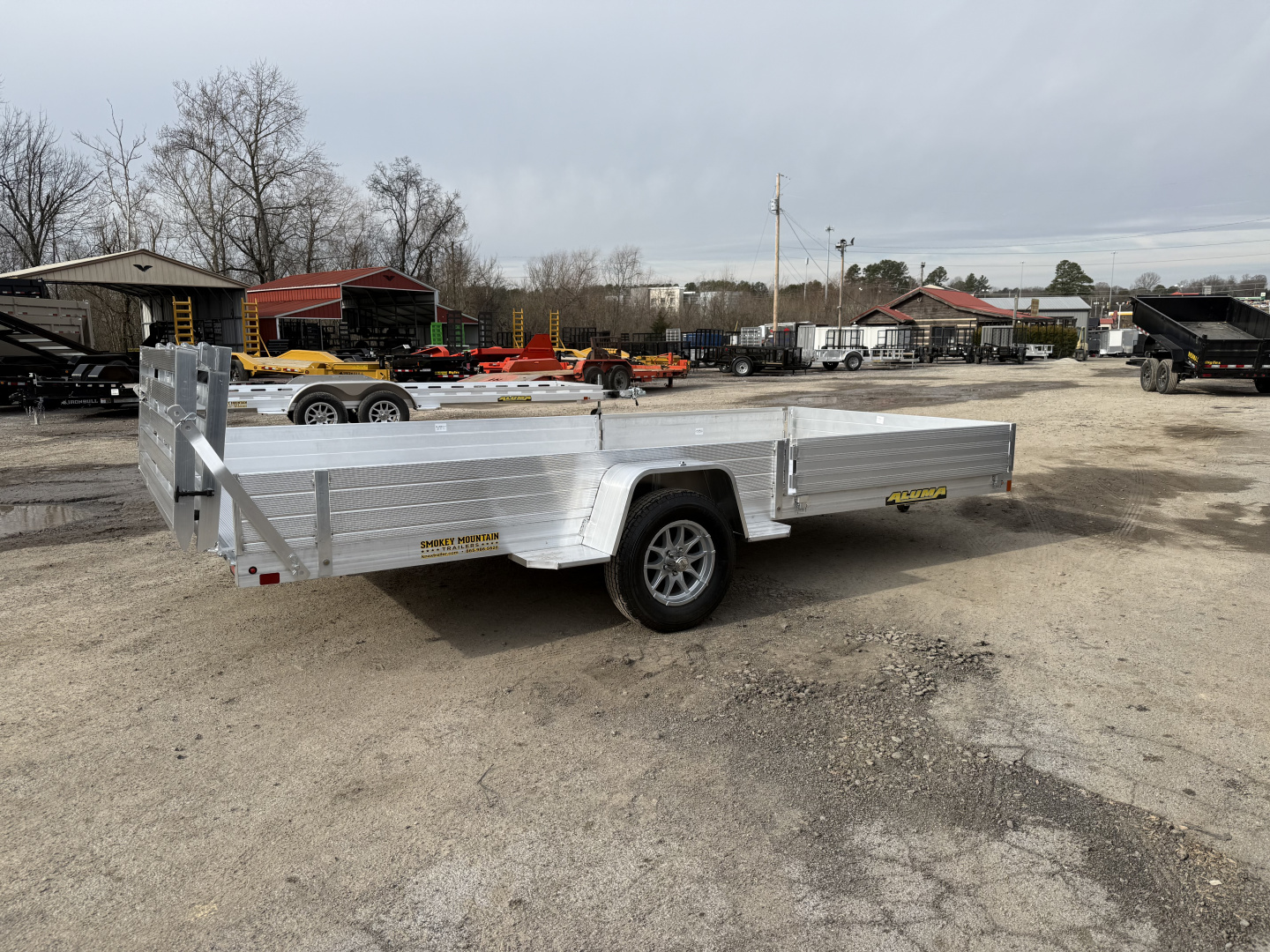 New 2026 Aluma 8115H-S-EL-R-BT-SR BRAKES SOLID FRT/SIDES Utility Trailer
