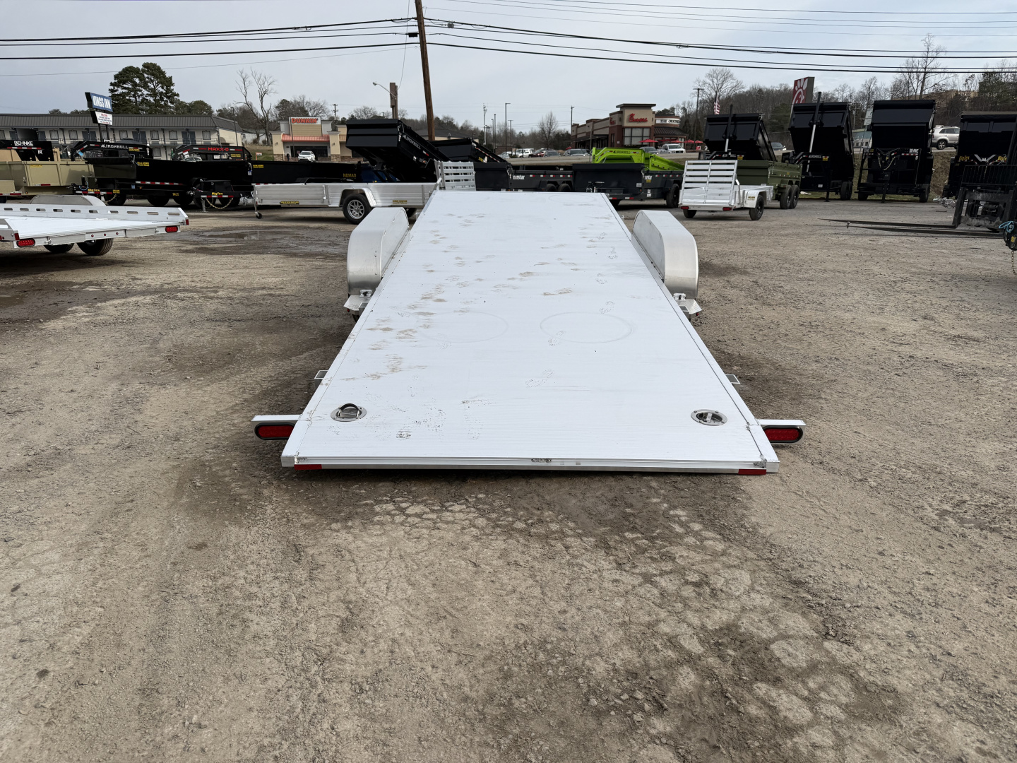 New 2026 Aluma 8220H-TILT-TA-EL-RTD 15" SILVER EAGLE WHEELS Car Hauler