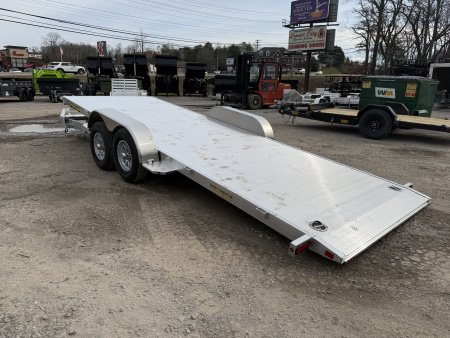 New 2026 Aluma 8220H-TILT-TA-EL-RTD 15" SILVER EAGLE WHEELS Car Hauler